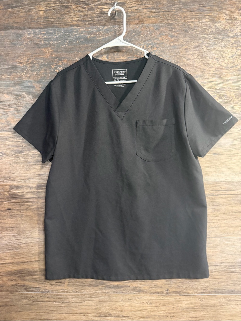 Cherokee Women's Black V-Neck Short Sleeve Scrub Top